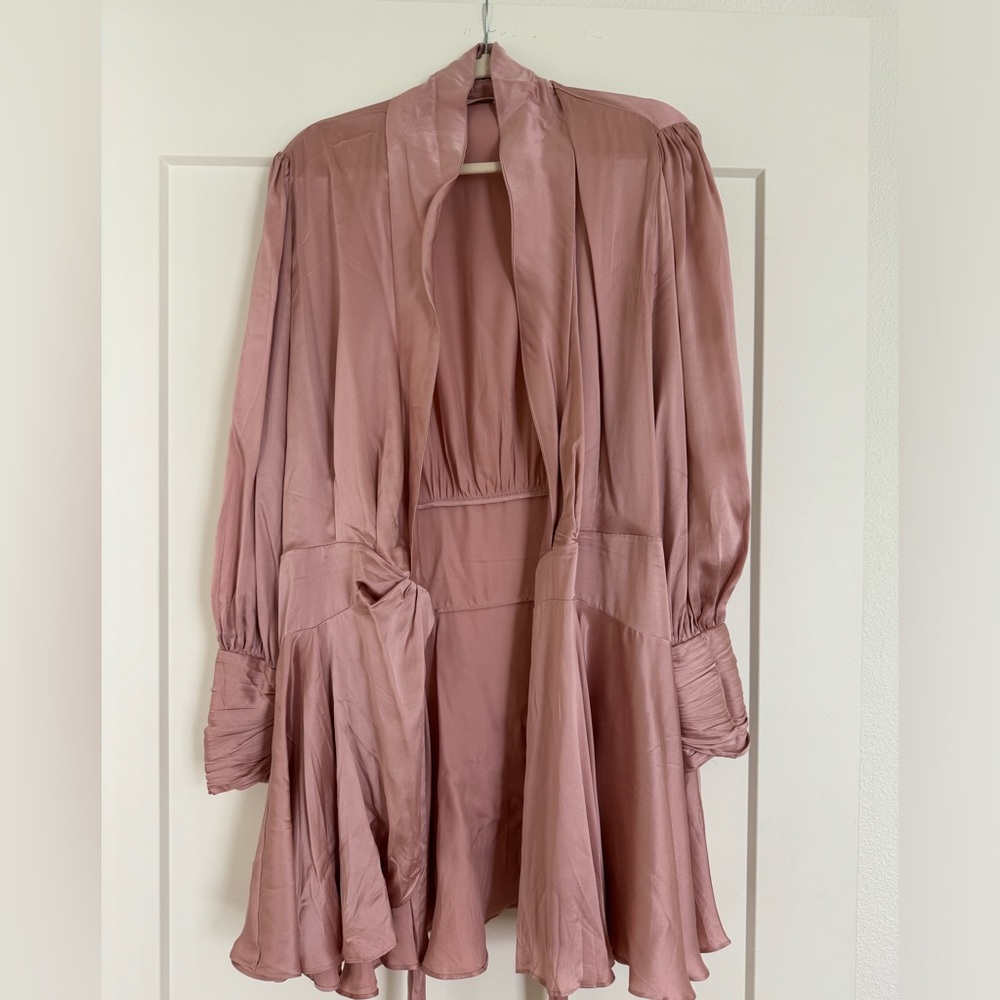 Zimmerman silk wrap mini dress